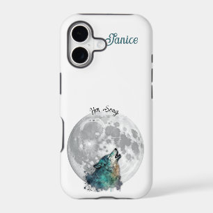 "Her Song" Wolf and Moon Customisable