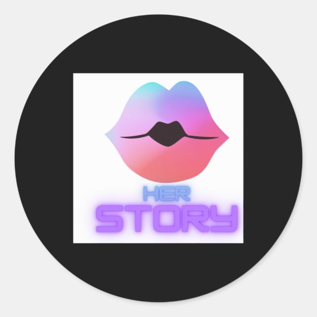 Her Story Sticker3  Classic Round Sticker (Front)