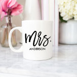 Her Very Own Personalised Coffee Mug<br><div class="desc">Give her her very own personalised mug with a large whimsical typography "Mrs." and her last name. A matching mug is available for the Mr. as well.</div>