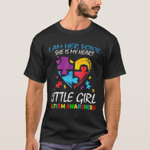 Her Voice My Heart Little Girl Daughter Autism Awa T-Shirt