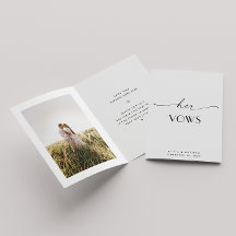 Her Vows | Elegant Modern Minimalist Photo Wedding