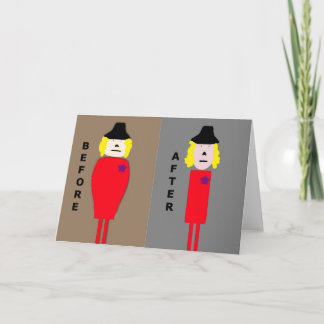 Her Weight loss Before & After Card