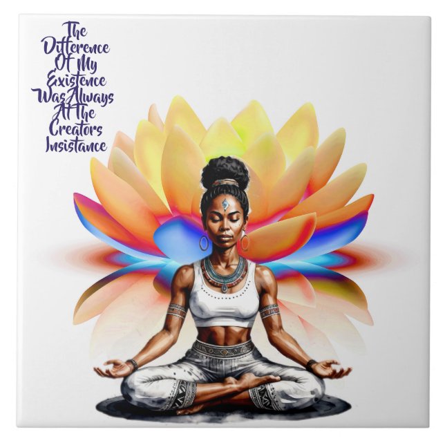 Her Wisdom Existence Ceramic Tile (Front)