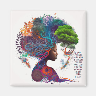 Her Wisdom Glitters& Gold Magnet