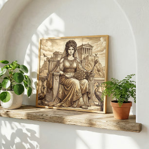 Hera Greek Mythology Poster