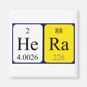 Hera periodic table name magnet