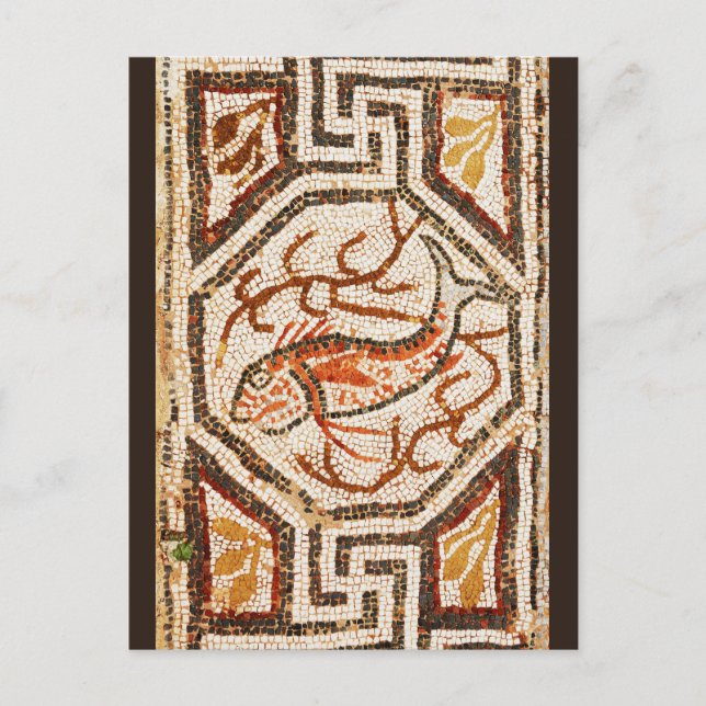 Heraclea Fish Mosaic Postcard (Front)