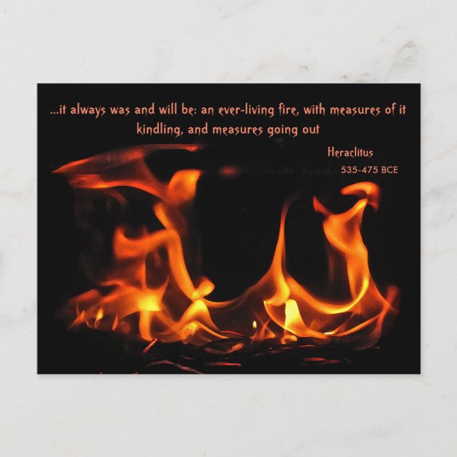 Heraclitus Everlasting Fire Postcard (Front)