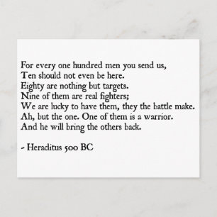 Heraclitus Quote Postcard