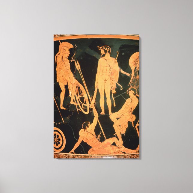 Herakles and Greek heroes, detail from an Attic re Canvas Print (Front)