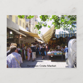 Heraklion Crete Market Postcard