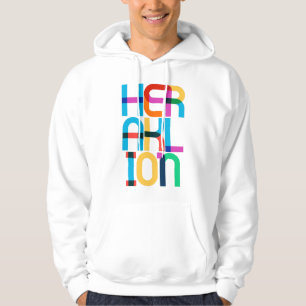 Heraklion Greece Pop Art Letters Hoodie
