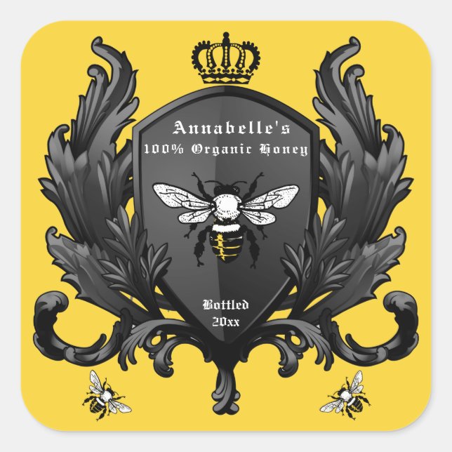 Herald Crown Honey Label Personalise (Front)