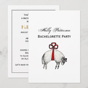 Heraldic Banded Fleece Ram Sheep Crest Emblem Invitation