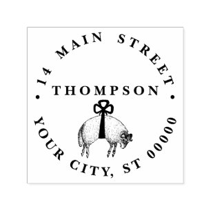 Heraldic Banded Fleece Ram Sheep Crest Emblem Self-inking Stamp