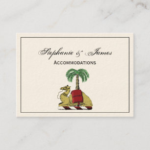 Heraldic Camel Palm Tree Colour Coat of Arms Business Card