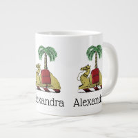 Heraldic Camel Palm Tree Colour Coat of Arms