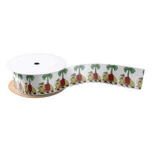 Heraldic Camel Palm Tree Colour Coat of Arms Satin Ribbon