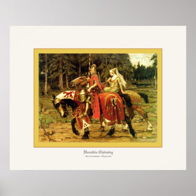 Heraldic Chivalry ~ Alphonse Mucha Poster (Front)