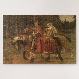 Heraldic Chivalry by Alphonse Mucha Jigsaw Puzzle