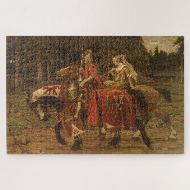 Heraldic Chivalry by Alphonse Mucha Jigsaw Puzzle (Horizontal)
