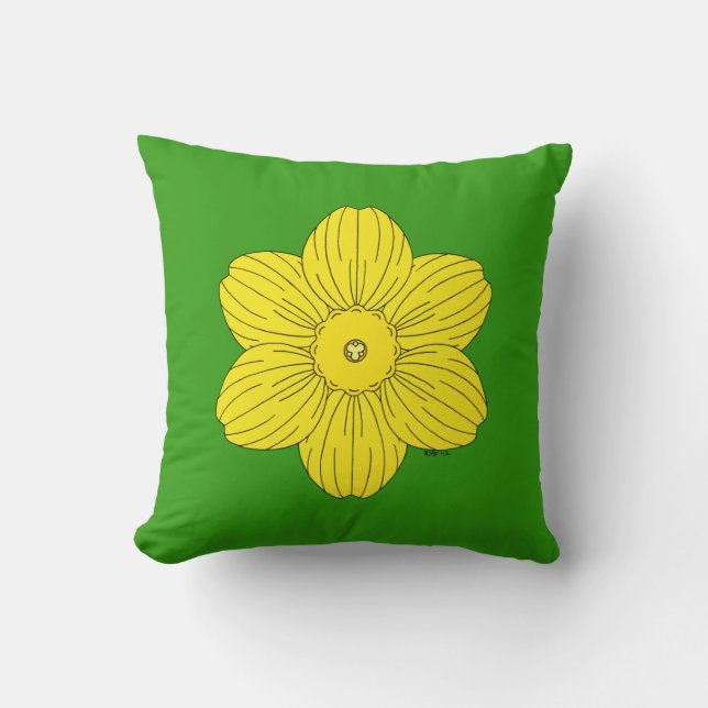 Heraldic Daffodil Cushion (Front)