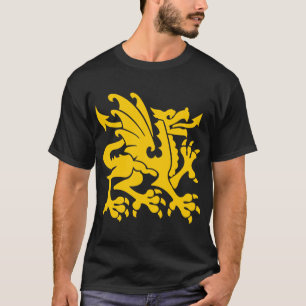 Heraldic Dragon 01 - Amber T-Shirt