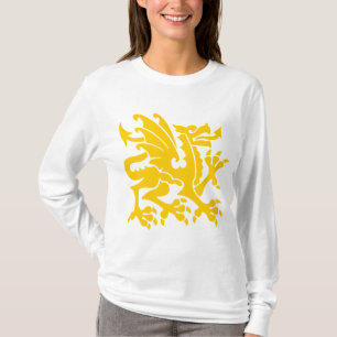 Heraldic Dragon 01 - Amber T-Shirt