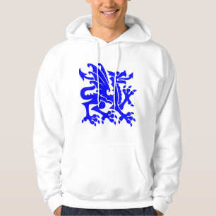 Heraldic Dragon 01 - Blue Hoodie