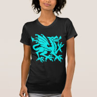 Heraldic Dragon 01 - Cyan