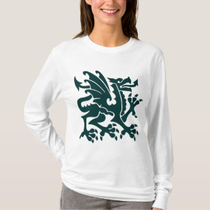 Heraldic Dragon 01 - Dark Green T-Shirt