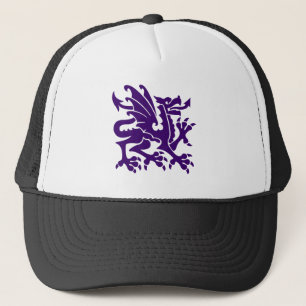 Heraldic Dragon 01 - Deep Purple Trucker Hat