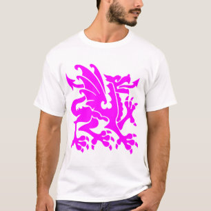 Heraldic Dragon 01 - Magenta T-Shirt