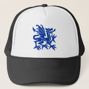 Heraldic Dragon 01 - Navy Blue Trucker Hat
