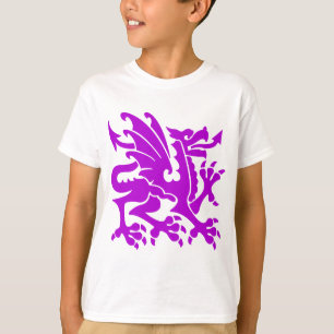 Heraldic Dragon 01 - Purple T-Shirt