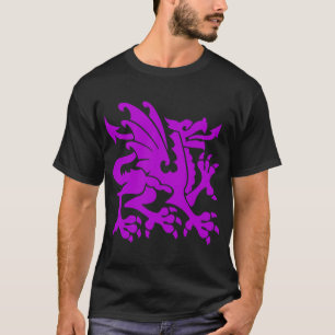 Heraldic Dragon 01 - Purple T-Shirt