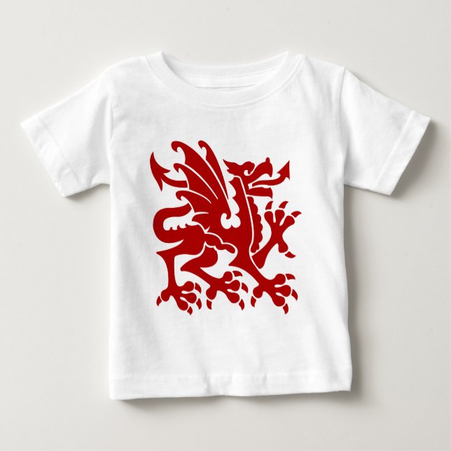 Heraldic Dragon 01 - Ruby Red Baby T-Shirt (Front)