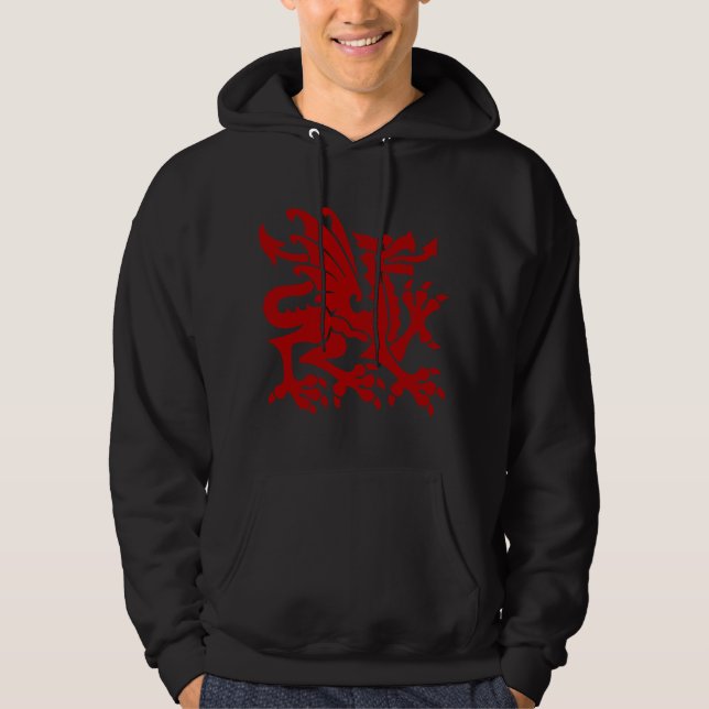 Heraldic Dragon 01 - Ruby Red Hoodie (Front)