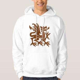 Heraldic Dragon 01 - Walnut Hoodie