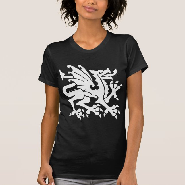 Heraldic Dragon 01 - White T-Shirt (Front)