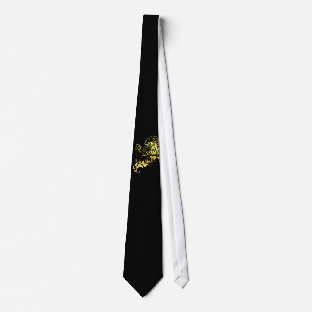 Heraldic Gold Lion - MyBlazon's clothing for men Tie (Front)
