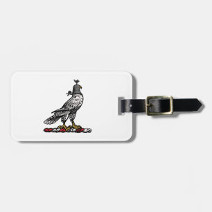 Heraldic Hunting Falcon Wearing Helmet Hood C Luggage Tag