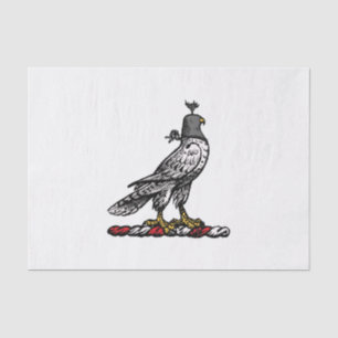 Heraldic Hunting Falcon Wearing Helmet Hood C Tissue Paper