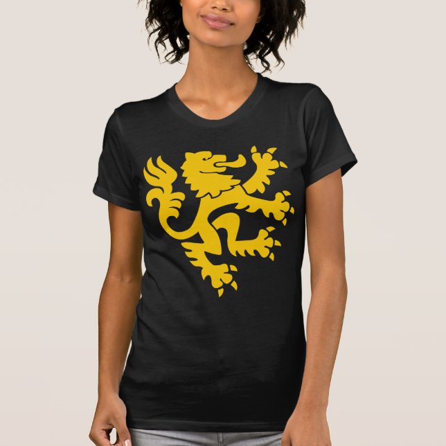 Heraldic Lion 01 - Amber T-Shirt (Front)