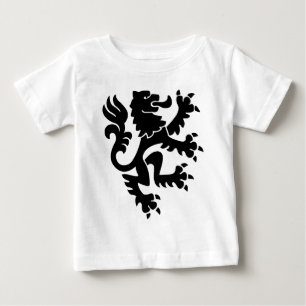 Heraldic Lion 01 - Black Baby T-Shirt