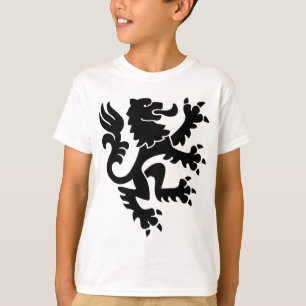 Heraldic Lion 01 - Black T-Shirt