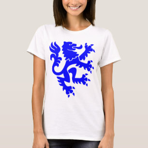 Heraldic Lion 01 - Blue T-Shirt