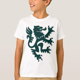 Heraldic Lion 01 - Dark Green T-Shirt