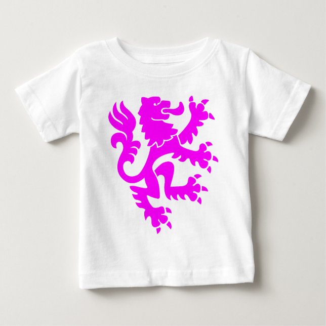 Heraldic Lion 01 - Magenta Baby T-Shirt (Front)