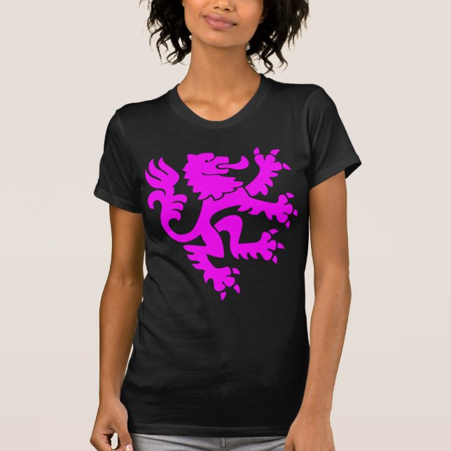 Heraldic Lion 01 - Magenta T-Shirt (Front)